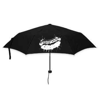 Hot Dog Ink Splash & Splash White - Regenschirm (klein) - Schwarz - Vorne
