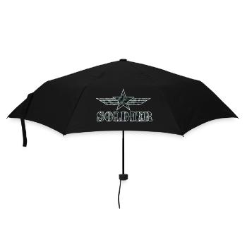 Soldier grey Camouflage Big Star - Regenschirm (klein) - Schwarz - Vorne