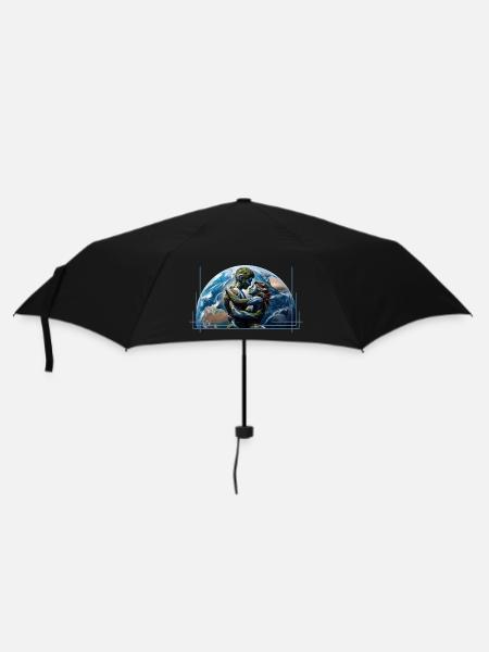 L’homme et la femme de la terre – Les éléments de la nature - Parapluie standard - noir