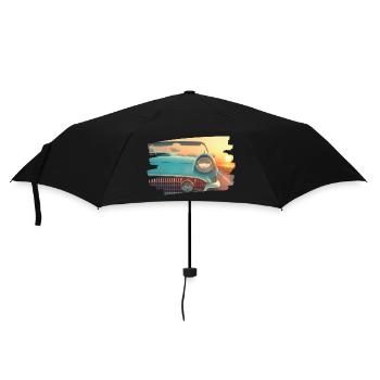 Classique turquoise au coucher du soleil - Parapluie standard - noir - Devant