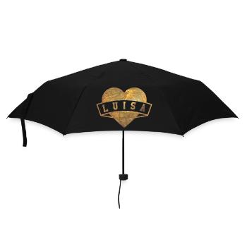 Luisa Hearts Gold - Parapluie standard - noir - Devant