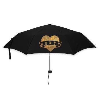 Renée Hearts Gold - Parapluie standard - noir - Devant