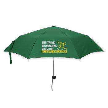 Sternzeichen Zwilling - Eigenschaften - Regenschirm (klein) - Flaschengrün - Vorne
