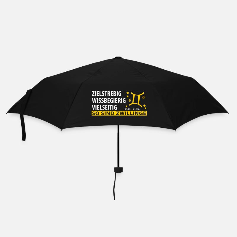 Sternzeichen Zwilling - Eigenschaften - Regenschirm (klein) - Schwarz