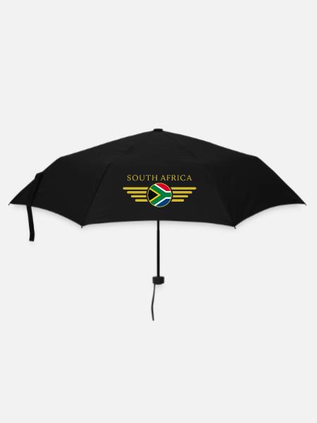 Ich liebe Südafrika, Eleganz Stil Design T-Shirt - Regenschirm (klein) - Schwarz