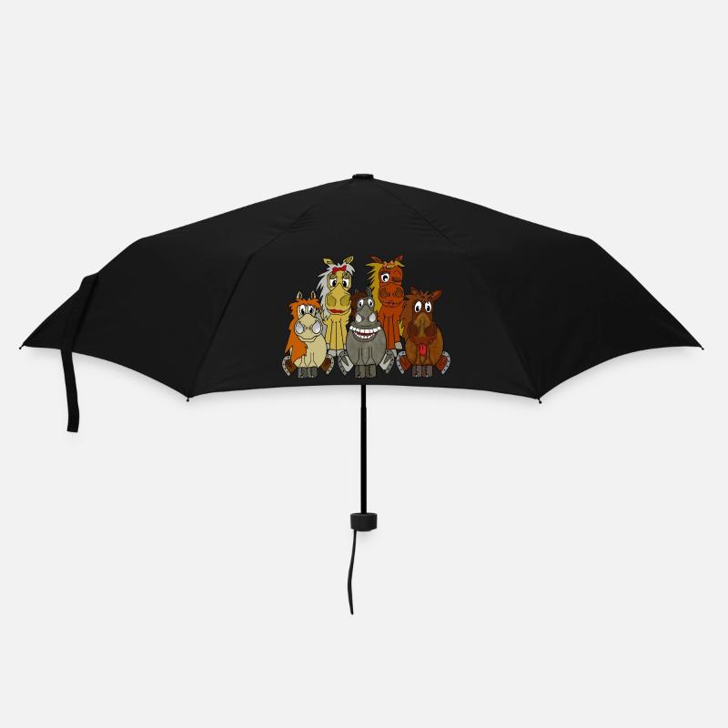 Groupe de poneys comiques - Parapluie standard - noir