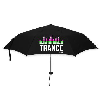 Trance-Musik-Logo - Regenschirm (klein) - Schwarz - Vorne