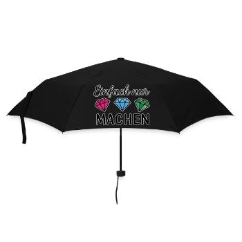 Einfach nur machen - Regenschirm (klein) - Schwarz - Vorne