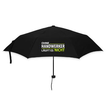 Ohne Handwerker läuft es nicht - Regenschirm (klein) - Schwarz - Vorne