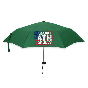 4.July - Independence day - Regenschirm (klein) - Flaschengrün - Vorne