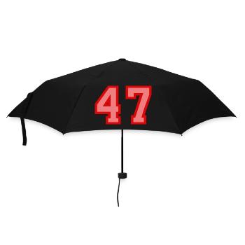 Cool Retro Retrostyle Jersey Number Back Number - Umbrella (small) - black - Front