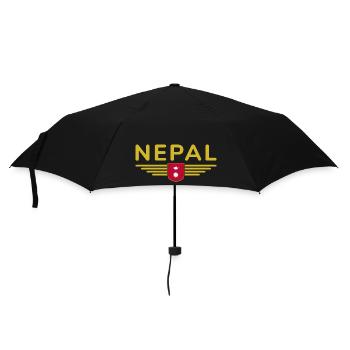 Nepal Design – Himalayan Adventure - Umbrella (small) - black - Front