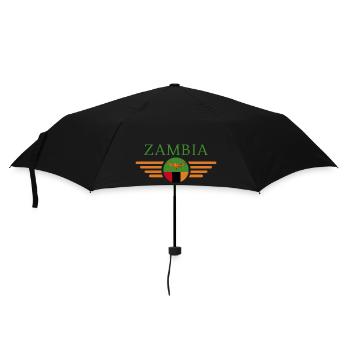 Ich liebe Sambia, Eleganz Stil Design T-Shirt - Regenschirm (klein) - Schwarz - Vorne