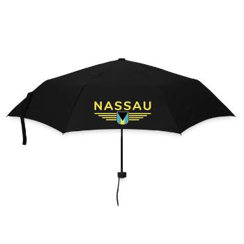 Nassau Bahamas: Tropical T-Shirt - Umbrella (small) - black - Front