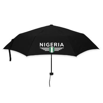 Nigeria Design – Show your love for the country - Umbrella (small) - black - Front