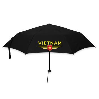 Vietnam Fan, Outfit T Shirt Design - Regenschirm (klein) - Schwarz - Vorne