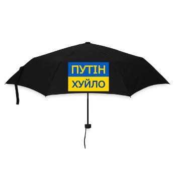 putin khuylo - Regenschirm (klein) - Schwarz - Vorne