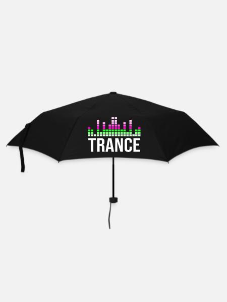 Trance-Musik - Regenschirm (klein) - Schwarz