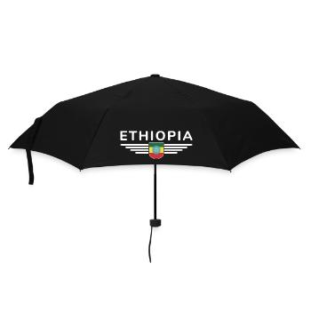Ethiopia Design – Pride and Culture - Umbrella (small) - black - Front