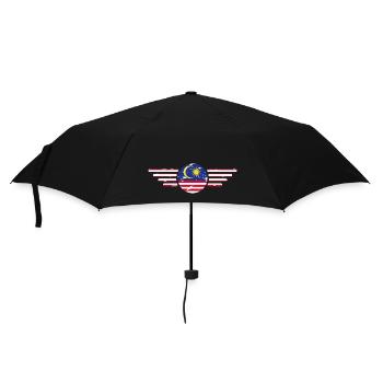 Ich liebe Malaysia, Eleganz Stil Design T-Shirt - Regenschirm (klein) - Schwarz - Vorne