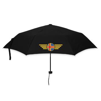 Ich liebe Åland, Eleganz Stil Design T-Shirt - Regenschirm (klein) - Schwarz - Vorne