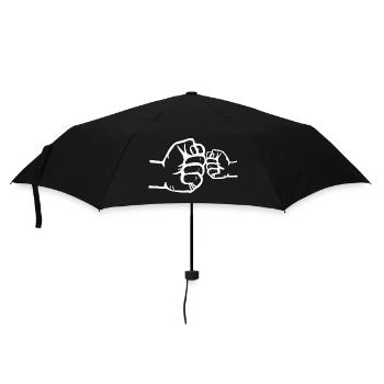 Vatertag Daddy Tochter Kind ich liebe Papa Dad - Regenschirm (klein) - Schwarz - Vorne