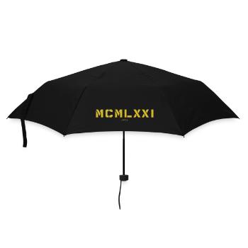 Roman numeral year of birth Made in 1971 - Umbrella (small) - black - Front