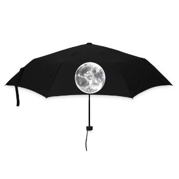 Full moon moon night - Umbrella (small) - black - Front