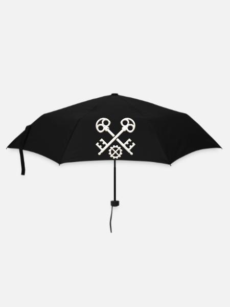Zunftzeichen Schlosser Metallbauer 3D grunge look - Regenschirm (klein) - Schwarz