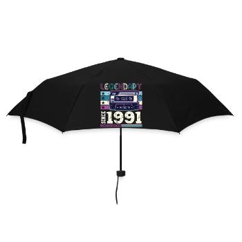 Legendary 1991 31st Birthday Gift Men - Fun - Umbrella (small) - black - Front