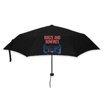 Alcool et feux de joie Camping Amateur de bière Camper - Parapluie standard - noir - Devant