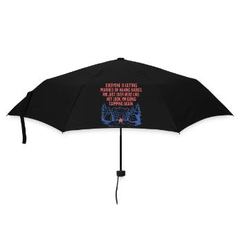 Tout le monde se marie Camping Sarcastique - Parapluie standard - noir - Devant
