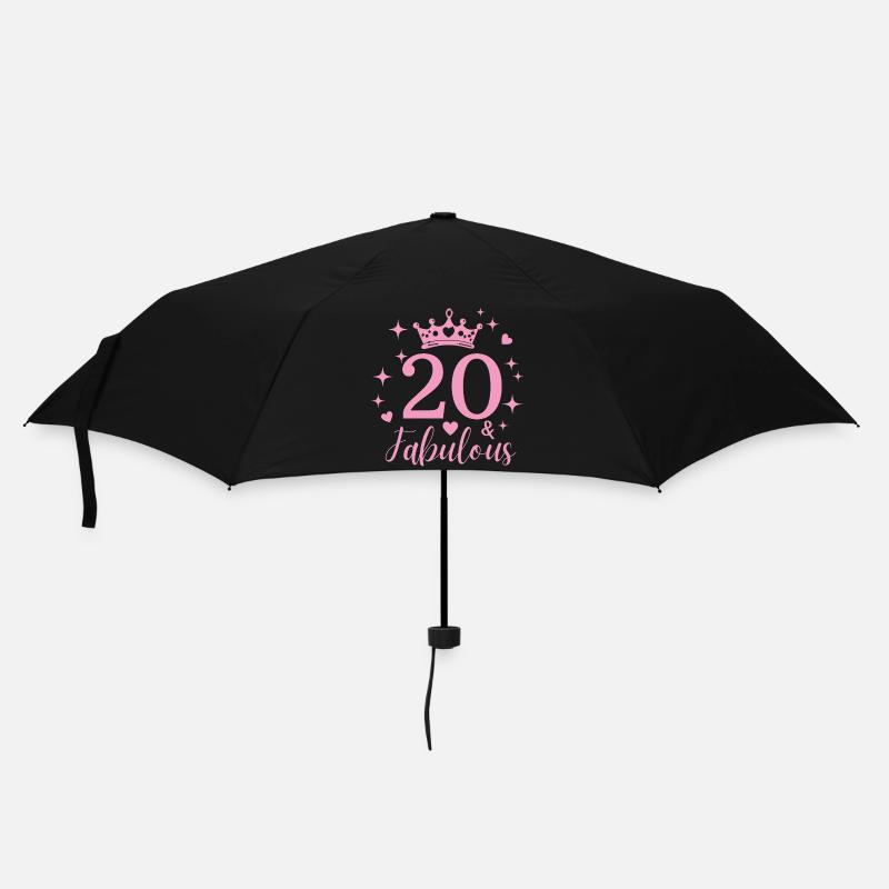 fabulous 20. 20th birthday - Umbrella (small) - black