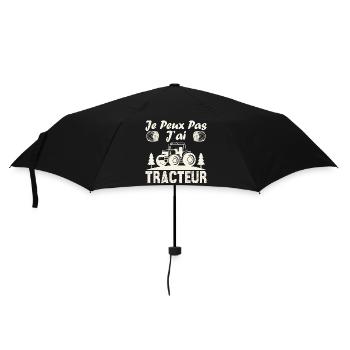 Je peux pas j ai tracteur - Parapluie standard - noir - Devant
