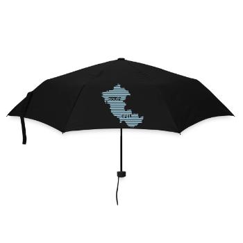 southEiFEL Umriss - Regenschirm (klein) - Schwarz - Vorne