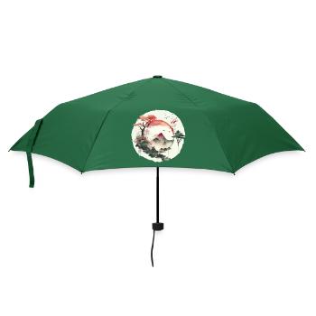 Ying and Yang Artwork - Umbrella (small) - bottlegreen - Front