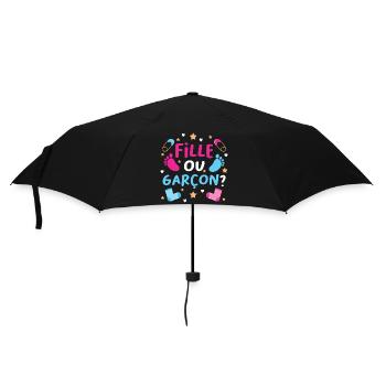 Garçon ou Fille Gender Reveal Baby Boy or Girl - Parapluie standard - noir - Devant