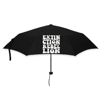 Extinction Rebellion Retro weiss - Regenschirm (klein) - Schwarz - Vorne