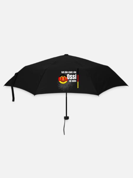 ossi stolz NVA ostdeutsch spruch humor witz sachse - Regenschirm (klein) - Schwarz
