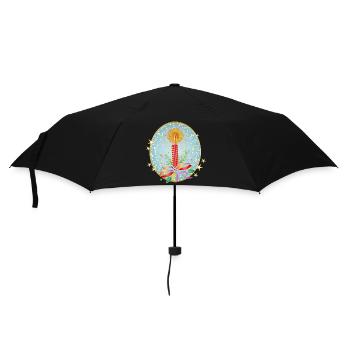 Bougie de Noël rouge pour Noël dans le cadre - Parapluie standard - noir - Devant