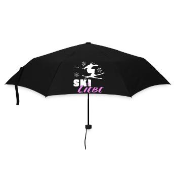 Ski Liebe -Ski fahren Skiurlaub Piste Berge Schnee - Regenschirm (klein) - Schwarz - Vorne