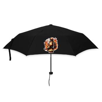 Pompier/Incendie/Incendie/Extinction/Héros - Parapluie standard - noir - Devant