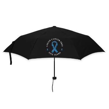 Colon cancer free 5 years - Umbrella (small) - black - Front