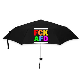 Fck afd - Regenschirm (klein) - Schwarz - Vorne