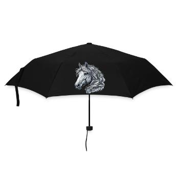Cheval - Parapluie standard - noir - Devant
