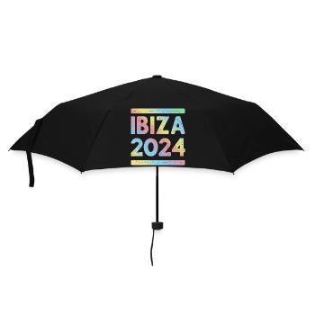 Ibiza 2024 Colorful Holiday Team - Umbrella (small) - black - Front