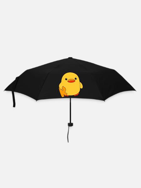 Rente Ente R Ente Rentner Rentnerin Rente Geschenk - Regenschirm (klein) - Schwarz