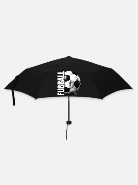 Fußball - Regenschirm (klein) - Schwarz