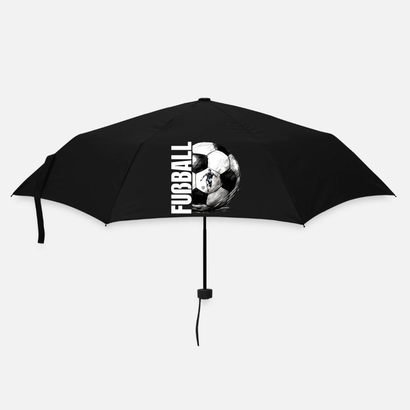 Fußball - Regenschirm (klein) - Schwarz