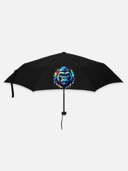 Gorilla - Regenschirm (klein) - Schwarz